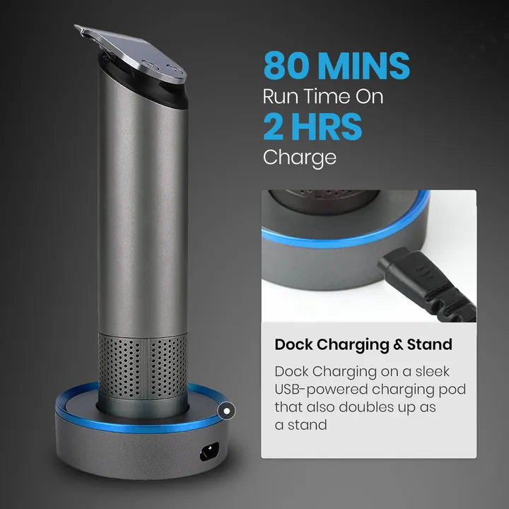 80 mins run time, 2 hrs charge