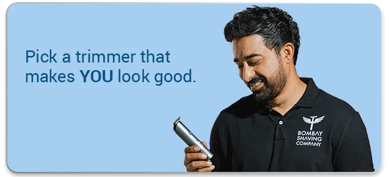 Rannvijay holding a trimmer: Pick a trimmer that makes you look good.