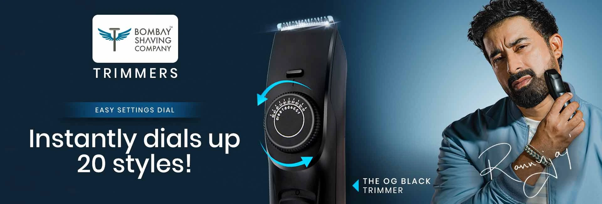 OG Black trimmer banner: instantly dials up 20 styles