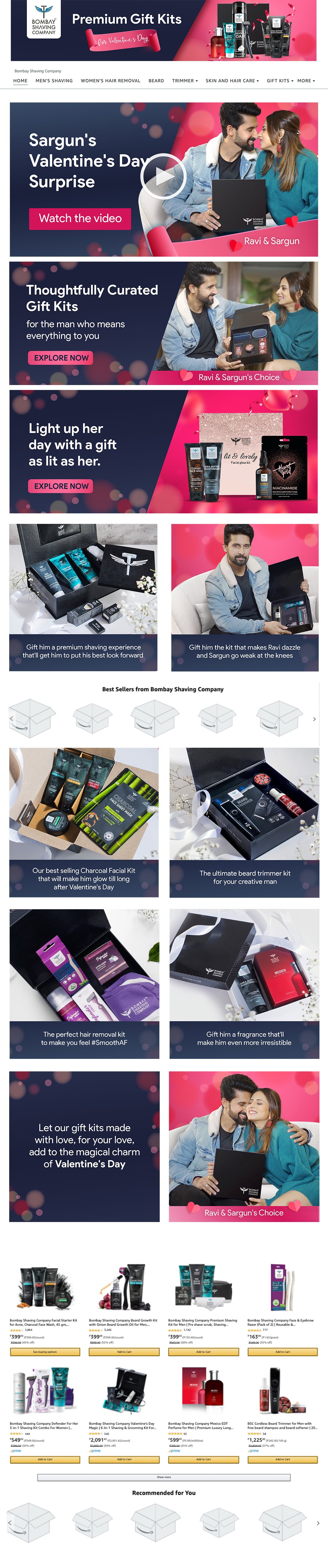 Complete Amazon Valentine storefront